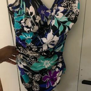 Size 14 One piece bathing suit. Slimming fit.
